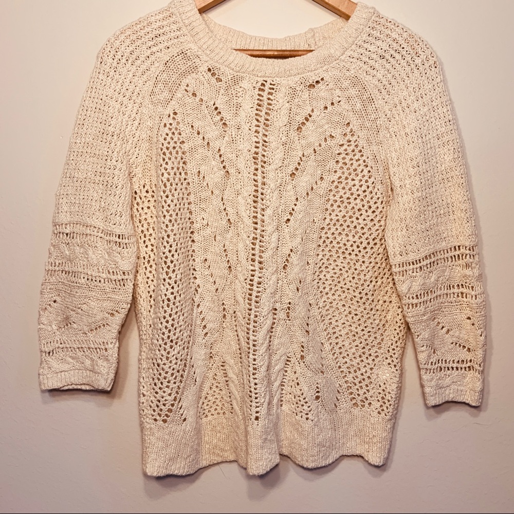 Lucky Brand Mixed Stitch Ivy Sweater Medium